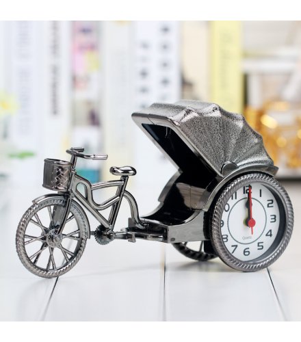 HD363 - Creative Vintage Rickshaw Model Alarm Clock